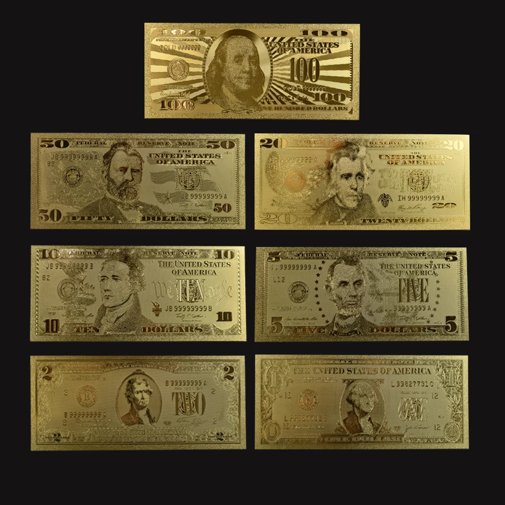 USD100 banknote gold 