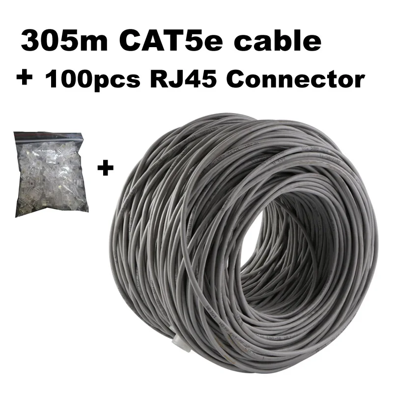 ^Cheap Network Cable CAT5e 305 meters+ RJ45 Connector 100pcs ^Cheap Network Cable CAT5e 305 meters+ RJ45 Connector 100pcs