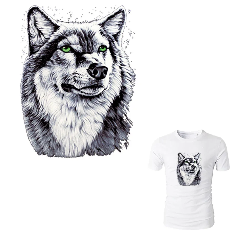 

Colife Clothing To Iron-on Patches Personality Wolf Patches A-level Washable Heat Transfer Stickers 25*19cm Appliqued