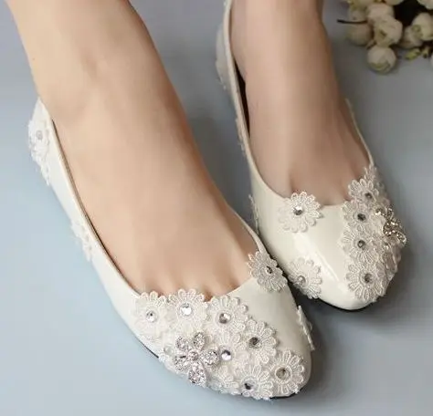 ivory flat wedding shoes