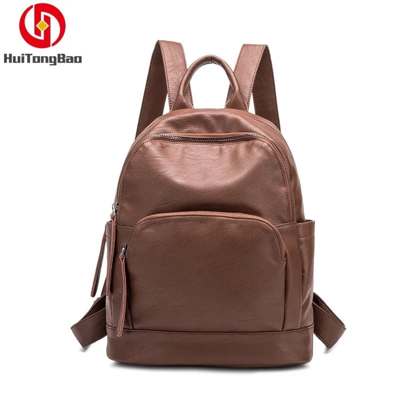 

Women Fashion PU Leather Shoulder Mini Bag Schoolbag Mochila Bagpack School Bags For Girls Laptop Travel Backpack Back Pack