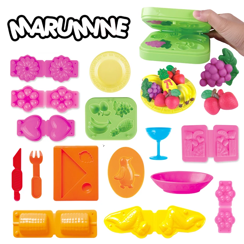 

Marumine Color Play Dough Model Tool Toys Creative 3D Plasticine Tools Playdough Set Clay Moulds Deluxe Set
