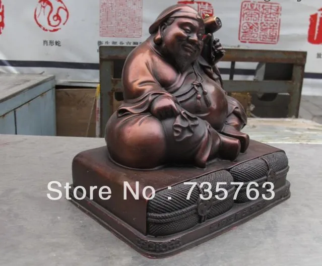 xiuli 00338 Tibet Buddhist Monastery red Bronze Mo ke and ROM Buddha Statue