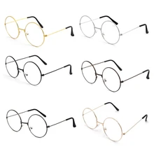 Ретро круглые плоские очки, реквизит для фотографии, металлическая оправа для очков, очки, Новое поступление, Прямая поставка