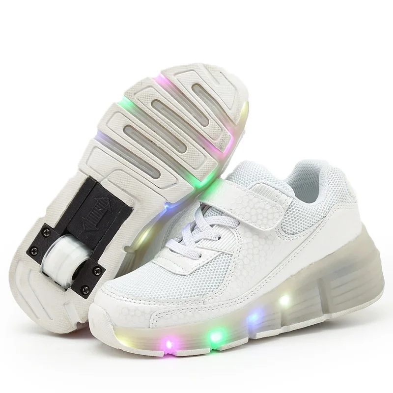 

Casual Children Shoes with Light Girls Boys Glowing Heelys Sneakers Tenis Roller Led Shoes Kids Trainers Zapatillas Con Ruedas