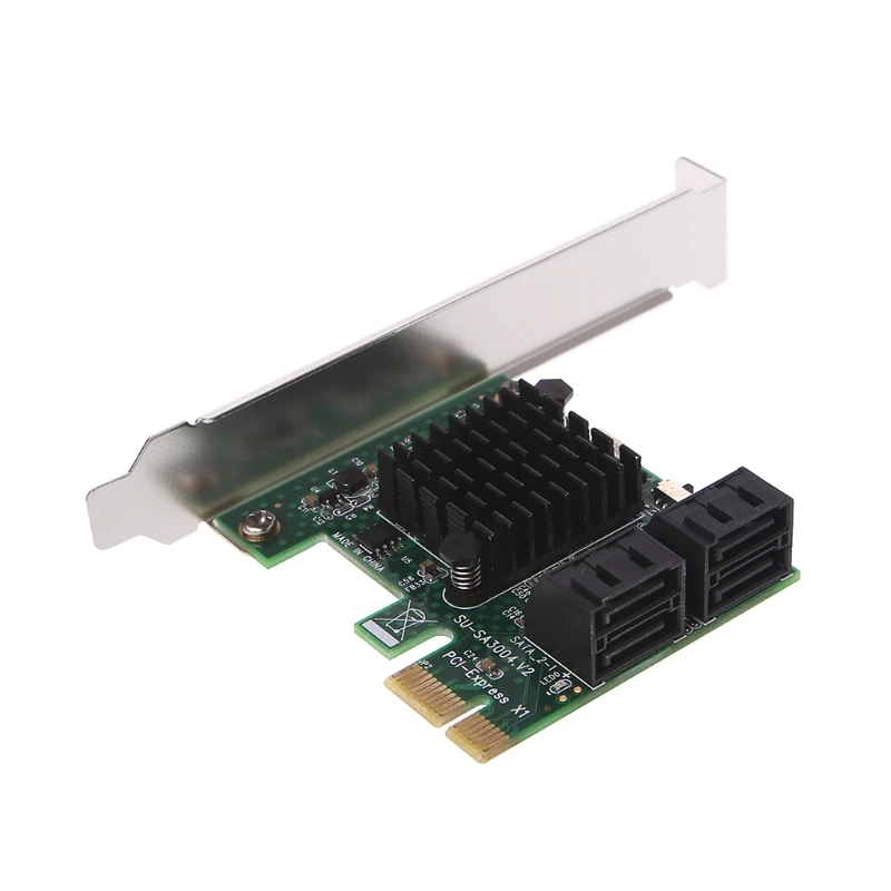 PCI E Express 1x To 4 Port Sata 3 0 III 6G адаптер контроллера преобразователя|Платы расширения| |