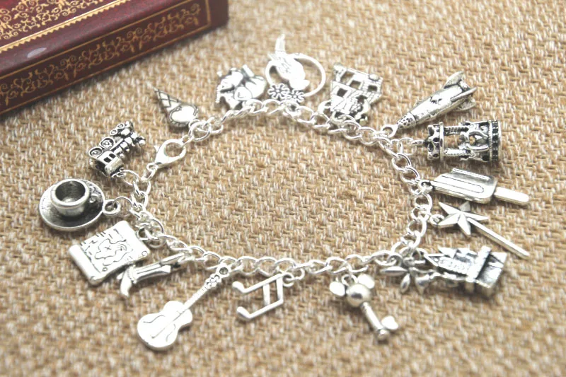 6 шт. волшебное королевство браслет с подвесками горичья фантазия парк