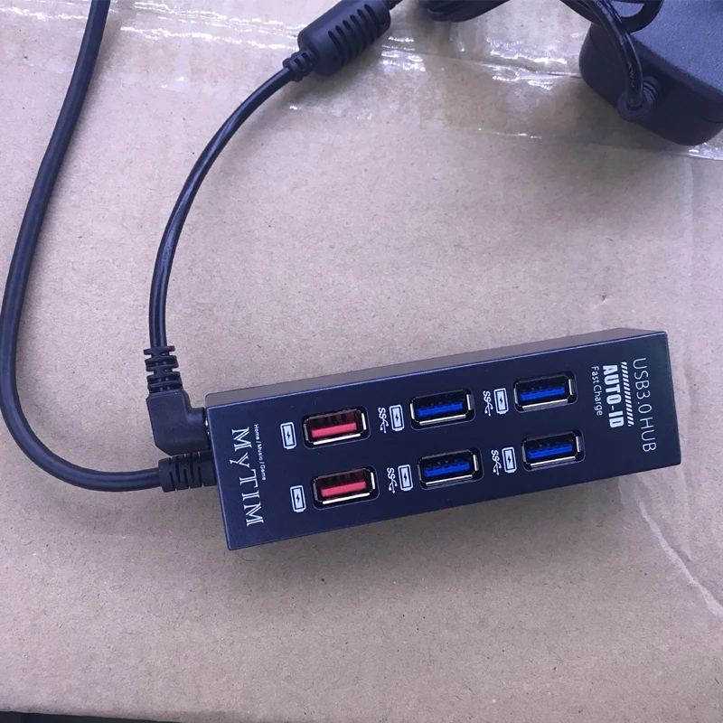 Партиями по 6* usb3.0 концентратор с 4 портами USB3.0 и 2 Быстрая зарядка usb3.0 концентратор с штепсельная вилка британского стандарта