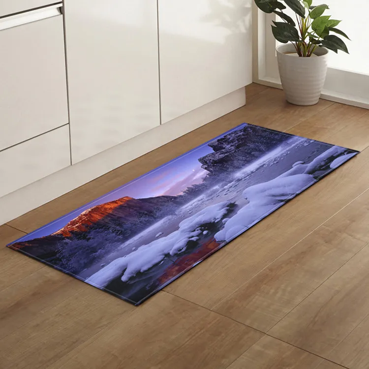 Ночь снежные живописные Tapis салон абсорбент коврик для ванной коврик для Гостиная Спальня ковровое покрытие Tapete Infantil