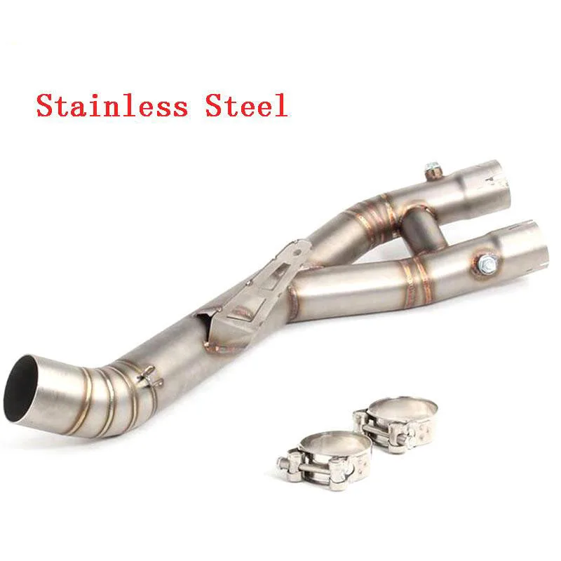 

TKOSM Modified Motorcycle Exhaust Pipe Escape Motor Front Mid Link Tube Slip-on For Yamaha MT10 R1 YZF-R1 MT-10 FZ-10 2015 2016