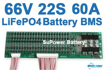 

SuPower 22S 3.2Vx22 66V 70V 80V 79V 60A LiFePo4 LFP LiFe Battery BMS Management System Balance PCB Chip Protection Circuit Board
