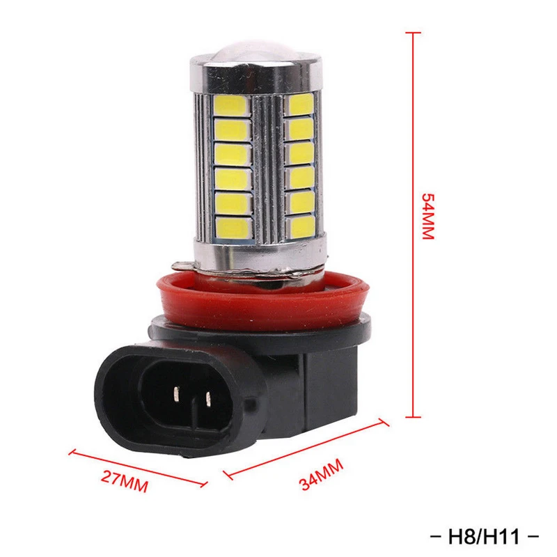 1pcs H11 5630 33LED 12V High Brightness Car Fog Light Headlight Bulb White