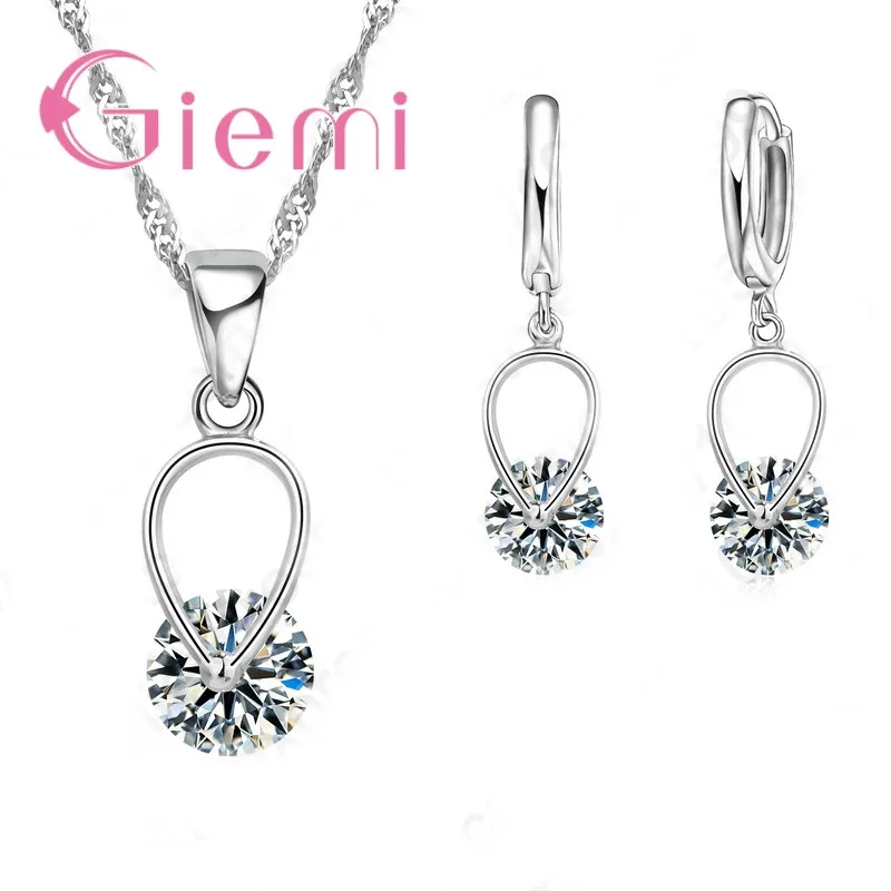 Женский комплект из колье и серёг серебра 925 пробы | Украшения аксессуары