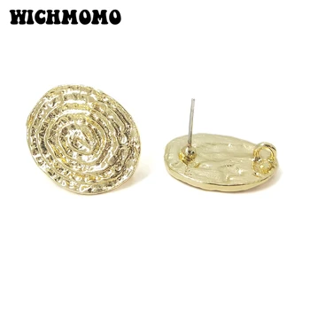 

2019 New 22*18mm 6pieces/bag High Quality Zinc Alloy Oval Earring Base Connectors Linkers for DIY Earring Jewelry Accessories
