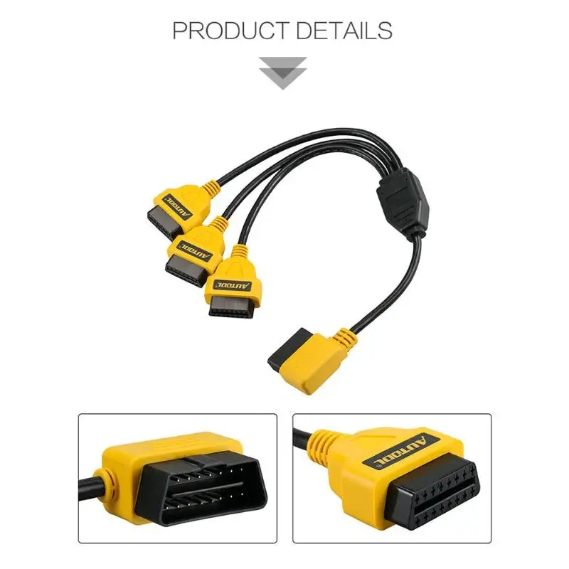 AUTOOL автомобильный OBD2 разделительный тер кабель автомобильный 50 см OBD 2 II Мужской и Женский Y кабели 1 до 3 конвертер адаптер удлинитель сплит-ш... AUTOOL автомобильный OBD2 разделительный тер кабель автомобильный 50 см OBD 2 II Мужской и Женский Y кабели 1 до 3 конвертер адаптер удлинитель сплит-ш...