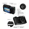 24MP HD Demi-DSLR Professionnel Appareil Photo Numérique 4x Zoom w/Macro Objectif Grand Angle 1080 p Numérique Vidéo caméscope DVR Enregistreur + Cadeau ► Photo 2/6