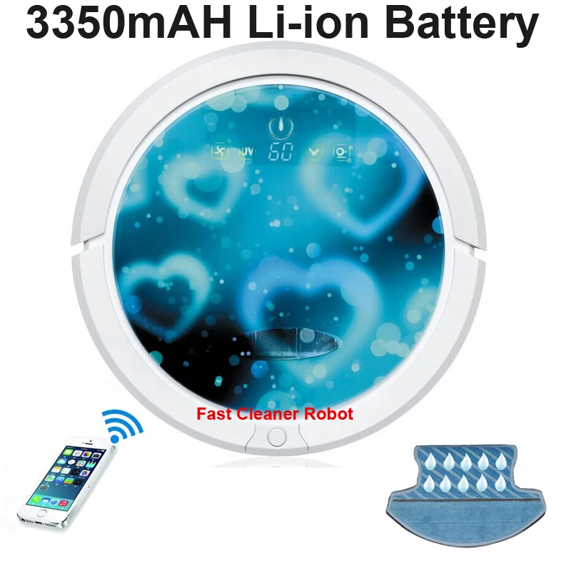 

Smartphone WiFi APP Control Mi ni Robot Vacuum Cleaner Wet and Dry With Water Tank,Li-ion Battery,SonicWall,SelfCharge