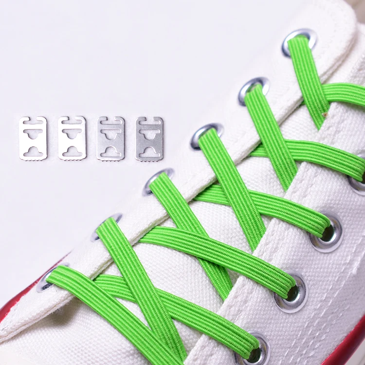 Новые эластичные шнурки без шнурков, шнурки для обуви, радужные цвета, безопасные плоские шнурки для детей и взрослых, кроссовки унисекс для отдыха, шнурки - Цвет: Green