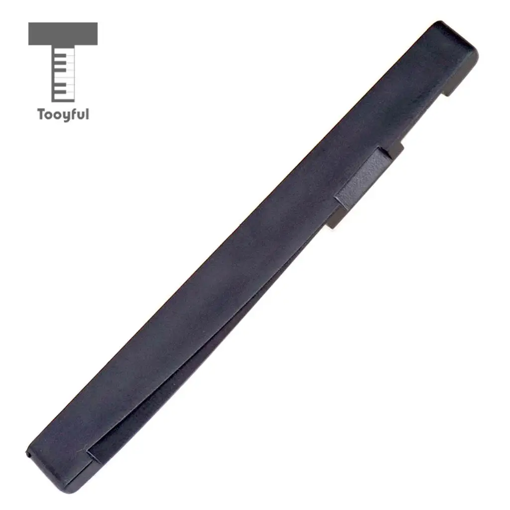 Tooyful Durable 2 Pieces Black Plastic Slotted Acoustic Guitar Bridge Saddles DIY Musical Instrument Accessory