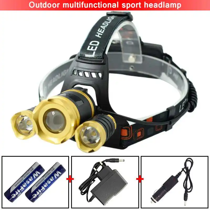 

Wasafire 11000LM LED Flashlight Forehead Waterproof Lantern Fishing Lanterns Head Lamp Headlamp 18650 Torch Camping Light