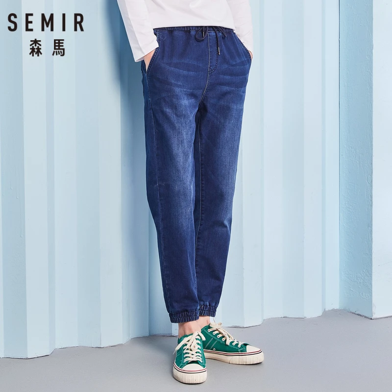 SEMIR Men Ankle Jeans in Washed Denim with Side Pocket Men