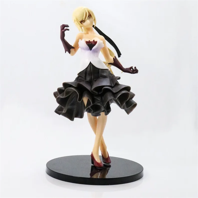 Аниме Bakemonogatari Oshino Shinobu стоя Ver ПВХ фигурка Коллекционная модель кукла игрушка 18 см