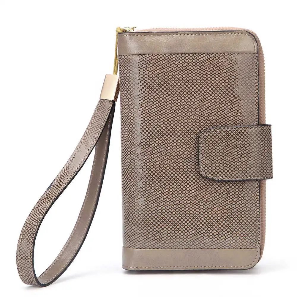 

really cow leather wallet woman serpentine long clutch female genuine leather luxury purses business card holder phone wallet