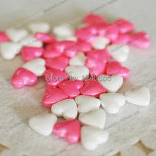 Jumbo сердце разбрызгивает кекс, конфеты разбрызгивает, 30 г, жемчужно-белое и розовое сердце, съедобное украшение для торта, DIY Инструменты для торта