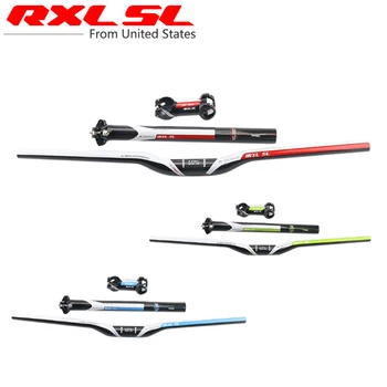 

MTB Carbon Bicycle handlebar Carbon bike set Flat or Riser Handlebar/Stem/seatpost RXL SL Ultra light Parts Set 3K Glossy