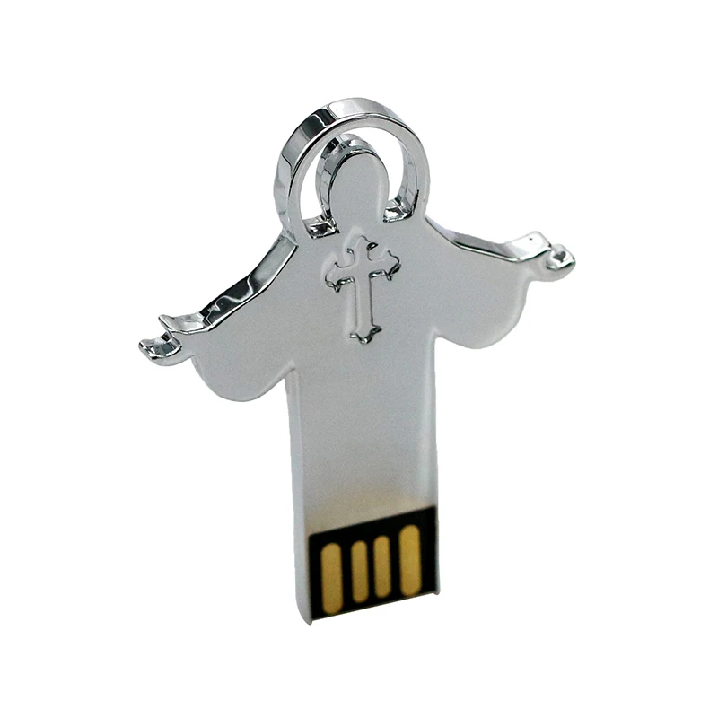 Металлический флеш накопитель в виде Креста Иисуса на 8 ГБ 16 32 64 128 256 USB 2 0|cross usb|memory
