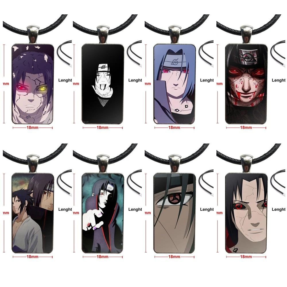 Japan Anime Naruto Uchiha Itachi Akatsuki For Women Wedding Gift Design Fashion Vintage Glass Women Rectangle Necklace Pendants Pendant Necklaces Aliexpress
