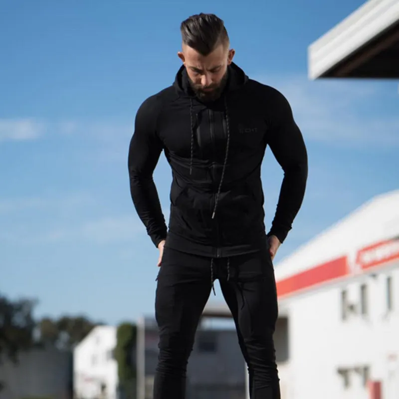 Fashion Mens Zipper Hoodies Fashion Casual Gyms Fitness Bodybuilding Hooded Jacket Male Cotton Sweatshirts Sportswear Clothing Fashion Mens Zipper Hoodies Fashion Casual Gyms Fitness Bodybuilding Hooded Jacket Male Cotton Sweatshirts Sportswear Clothing