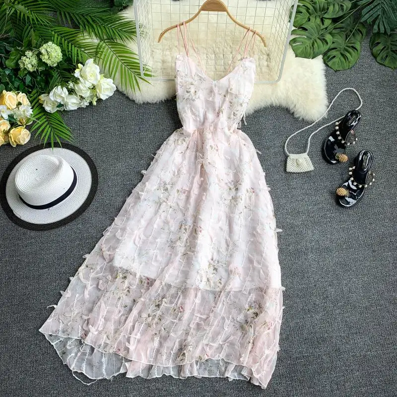 

fairy condole belt skirt in the summer of cultivate morality show thin backless dress sexy new holiday beach dress