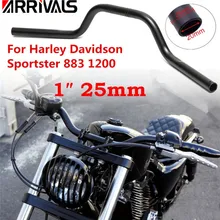 " 25 мм мотоцикл черный железный трекер рули для Harley Sportster XL 883 1200
