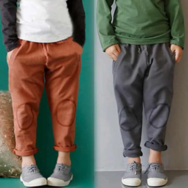 2022 демисезонные однотонные хлопковые длинные брюки для мальчиков и девочек, 2-7 цветов 1