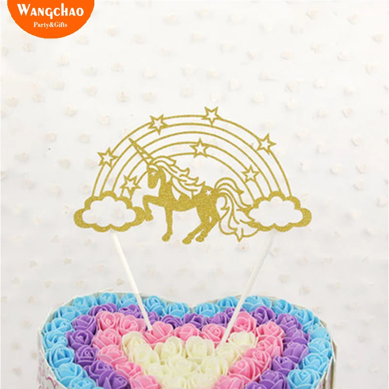 

Unicornio Cake Topper Unicorn Party Gift for Happy Birthday Decora Cake Decoration Kids Baby Shower Party Supplies Accessories