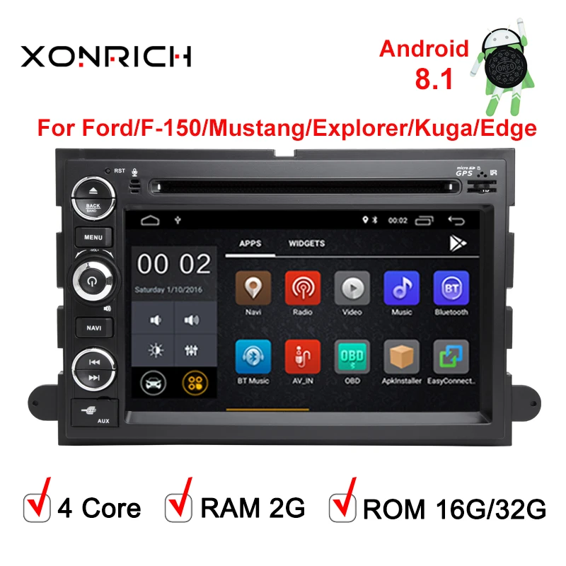 

Car Multimedia player Android 8.1 Autoradio CAR DVD player For FORD/F-150/Mustang/Explorer/Kuga/Edge Radio FM wifi 3G BT