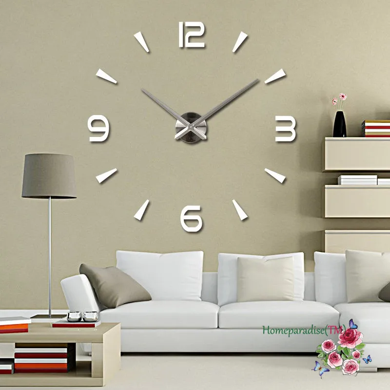 25 40 Arabic Numbers Arrows Large Hands Mirror Wall Clock 25 40 Arabic Numbers Arrows Large Hands Mirror Wall Clock