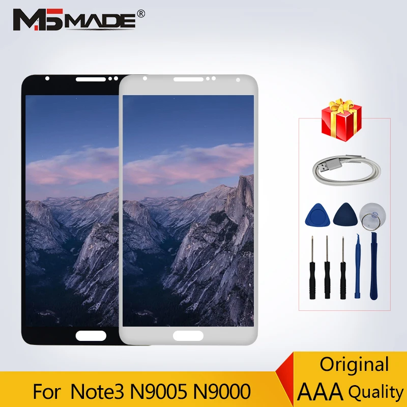 

100% Original For Samsung Galaxy Note 3 LCD Display Touch Screen Digitizer Replacement Parts For N9005 N900 N900A LCD Free Ship