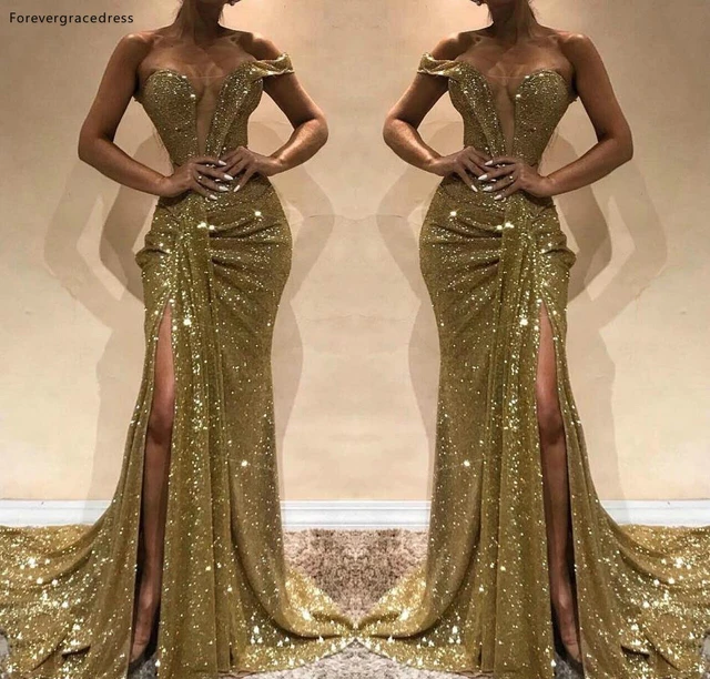 Robe de soir e longue d afrique du sud en paillettes