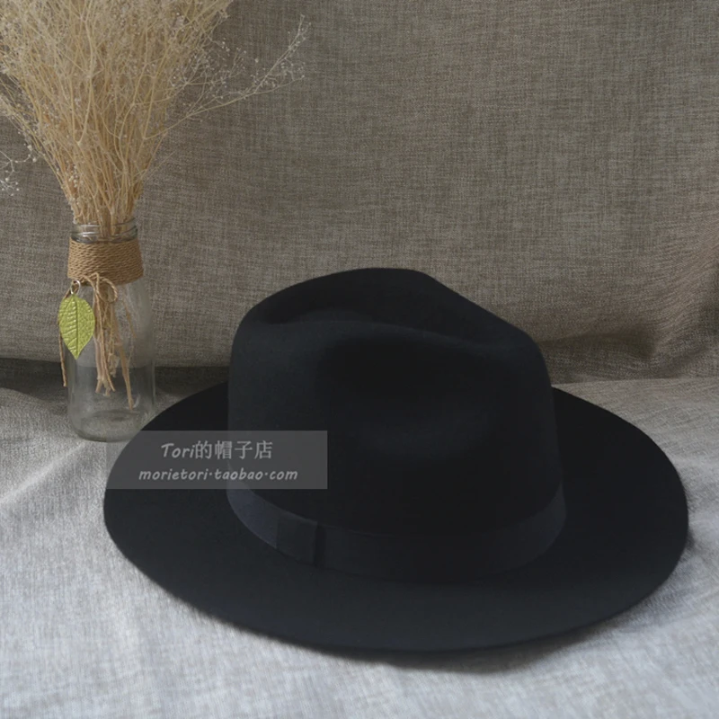 7 см шерстяная широкая фетровая шляпа-котелок, Женская Мужская Женская джазовая шляпа, европейская американская церковная Кепка, винтажная Панама, шляпа от солнца