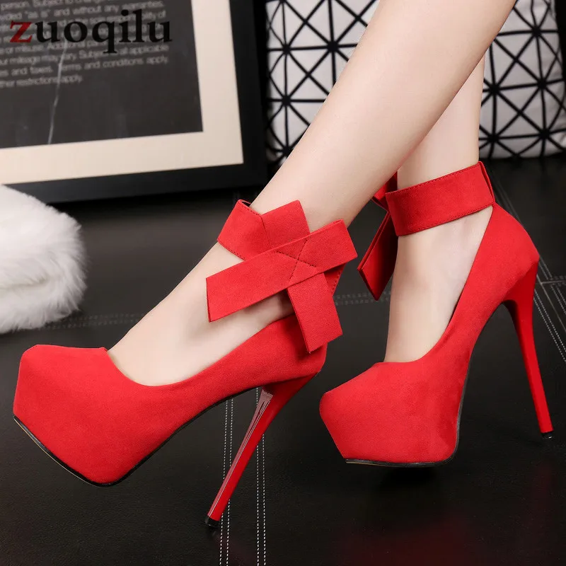 2019 platform high heels shoes woman bow wedding shoes 14 cm platform heels shoes stiletto bridal pumps women shoes #black