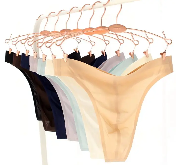 

New quality Male Briefs seamless viscose sexy panties ultra-thin low-waist transparent silky breathable Men thong M L XL XXL