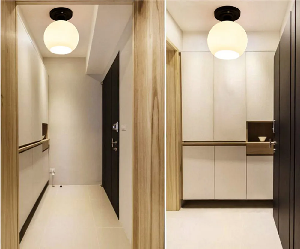 

Modern Led Ceiling Lights Bedroom Lamps White Cylindrical Bedside Lamps for Home Bedroom Diameter 15cm 110V/220V E27/E26