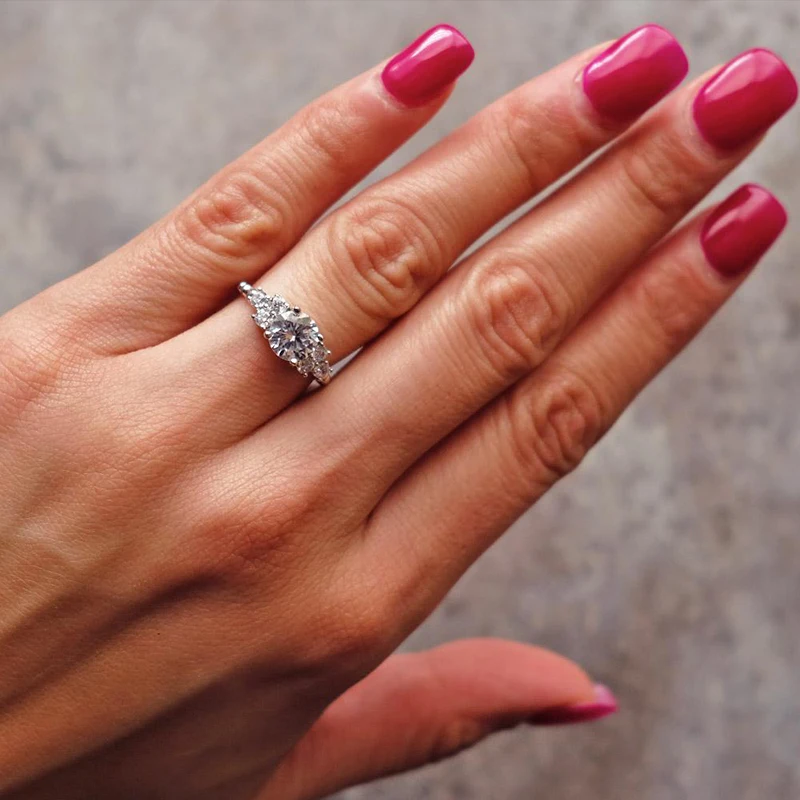sterling 925 silver 1.75ct swaro crystal jewelry anillo wedding engagement ring yes i do promise diamond rings for women (2)