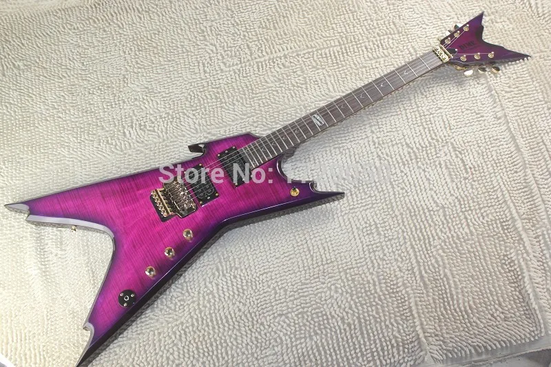 

2017 china factory custom Top Quality New Custom Cream Flying-V Electric Guitar DIME Razorback DEAN Electric Guitar 510