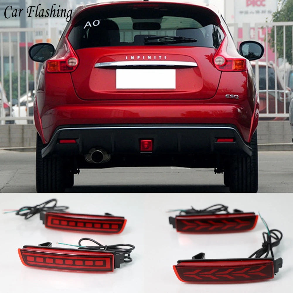 

Car flashing 2 Pcs Car LED Rear Bumper Reflector Tail Brake Light For Infiniti FX37/35/50/Nissan/Sentra/Juke/Murano/Quest/Terra
