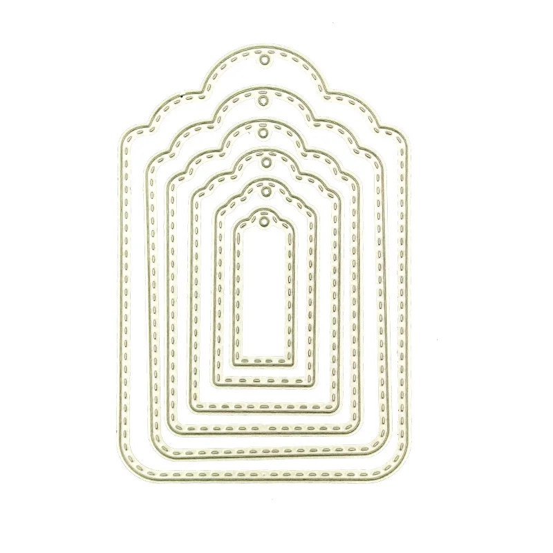 6 Tags metal cutting dies DIY Die Cut Stencil Decorative Scrapbooking