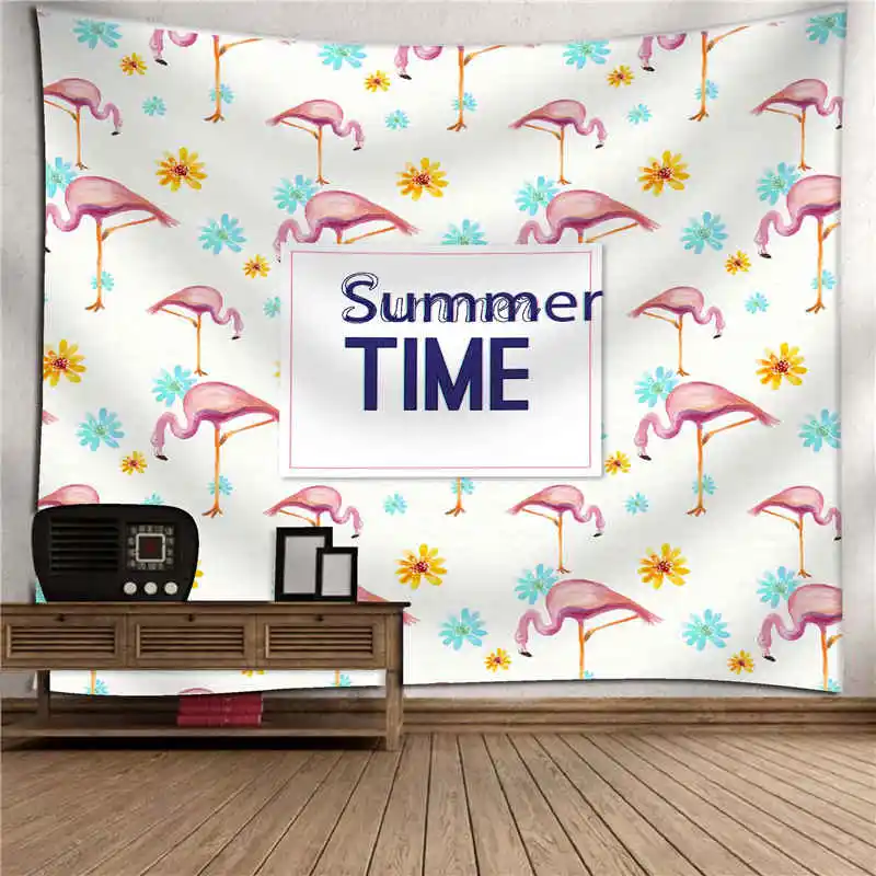 Tropical plants flower palm tapestry animal  (8)
