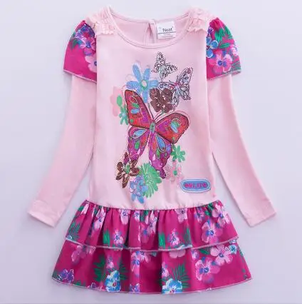 Платье с длинными рукавами и рисунком единорога для девочек; платье для малышей с рисунком Маленького Пони; хлопковое осеннее дышащее платье средней длины для девочек; LH6219 - Цвет: L191 pink